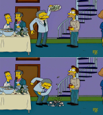 Moe tirando un plato al piso Meme Generator