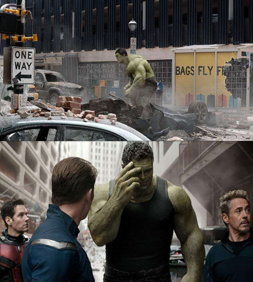 Hulk avergonzándose de su pasado